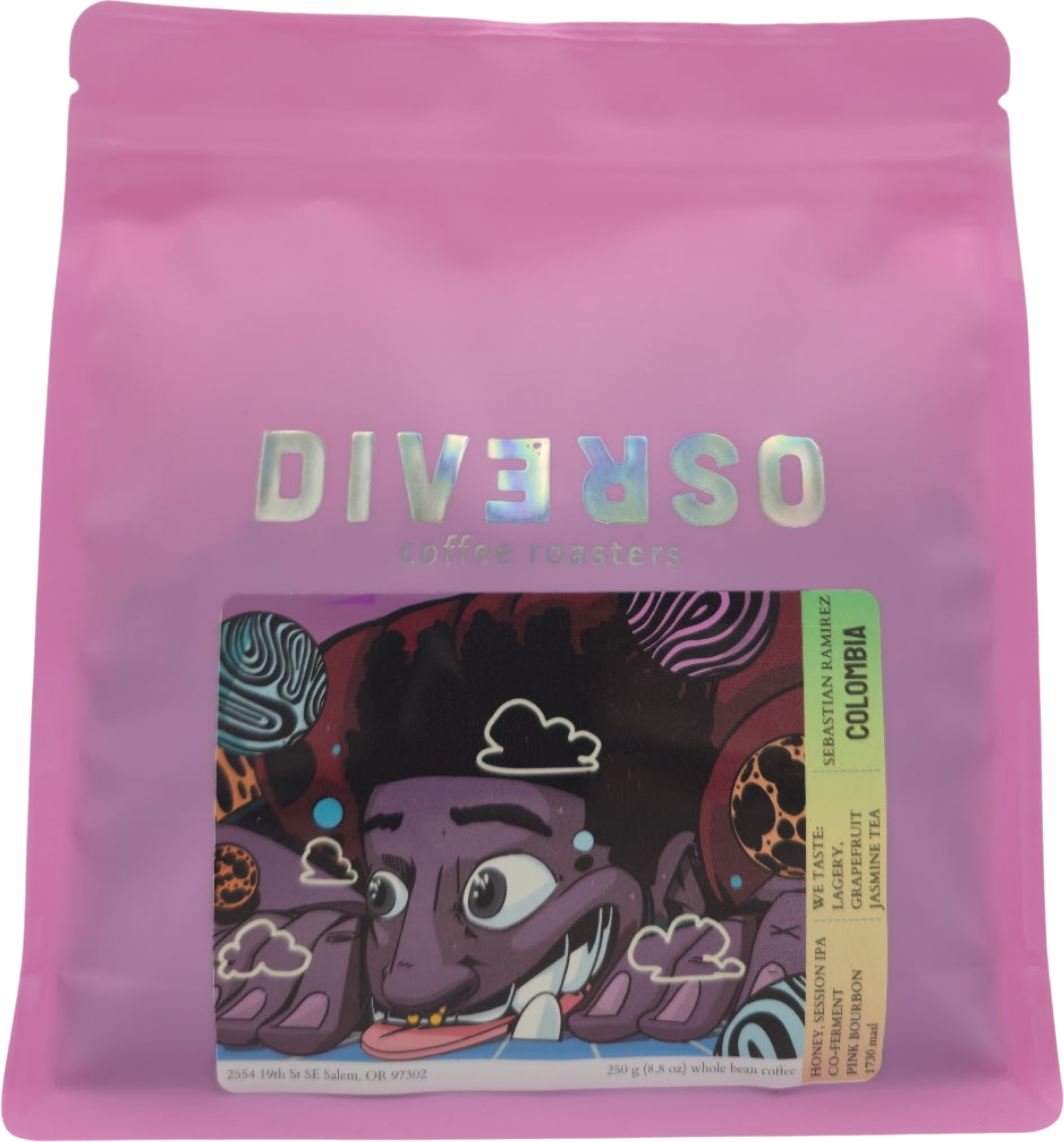 Diverso Session IPA co-ferment Pink Bourbon 250g bag